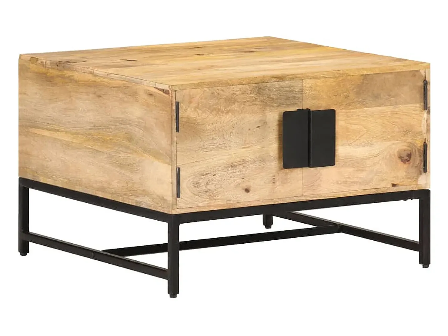 Discount Mesa de centro | Mesa de apoio | Mesa de café 67x67x45 cm madeira de mangueira maciça Castanho