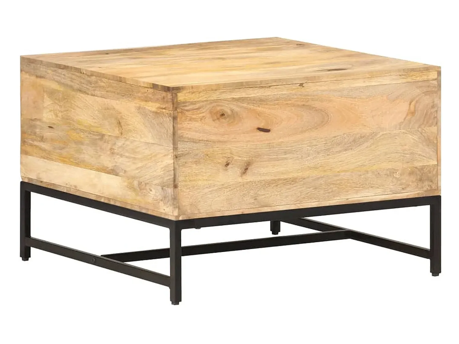 Discount Mesa de centro | Mesa de apoio | Mesa de café 67x67x45 cm madeira de mangueira maciça Castanho