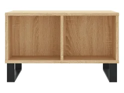 Mesa De Centro* Mesa de centro | Mesa de apoio 60x50x36.5 cm derivados madeira carvalho sonoma Castanho