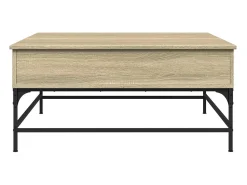 Mesa De Centro| Mesa de centro | Mesa de apoio 95x95x45 cm deriv. madeira/metal carvalho sonoma Bege