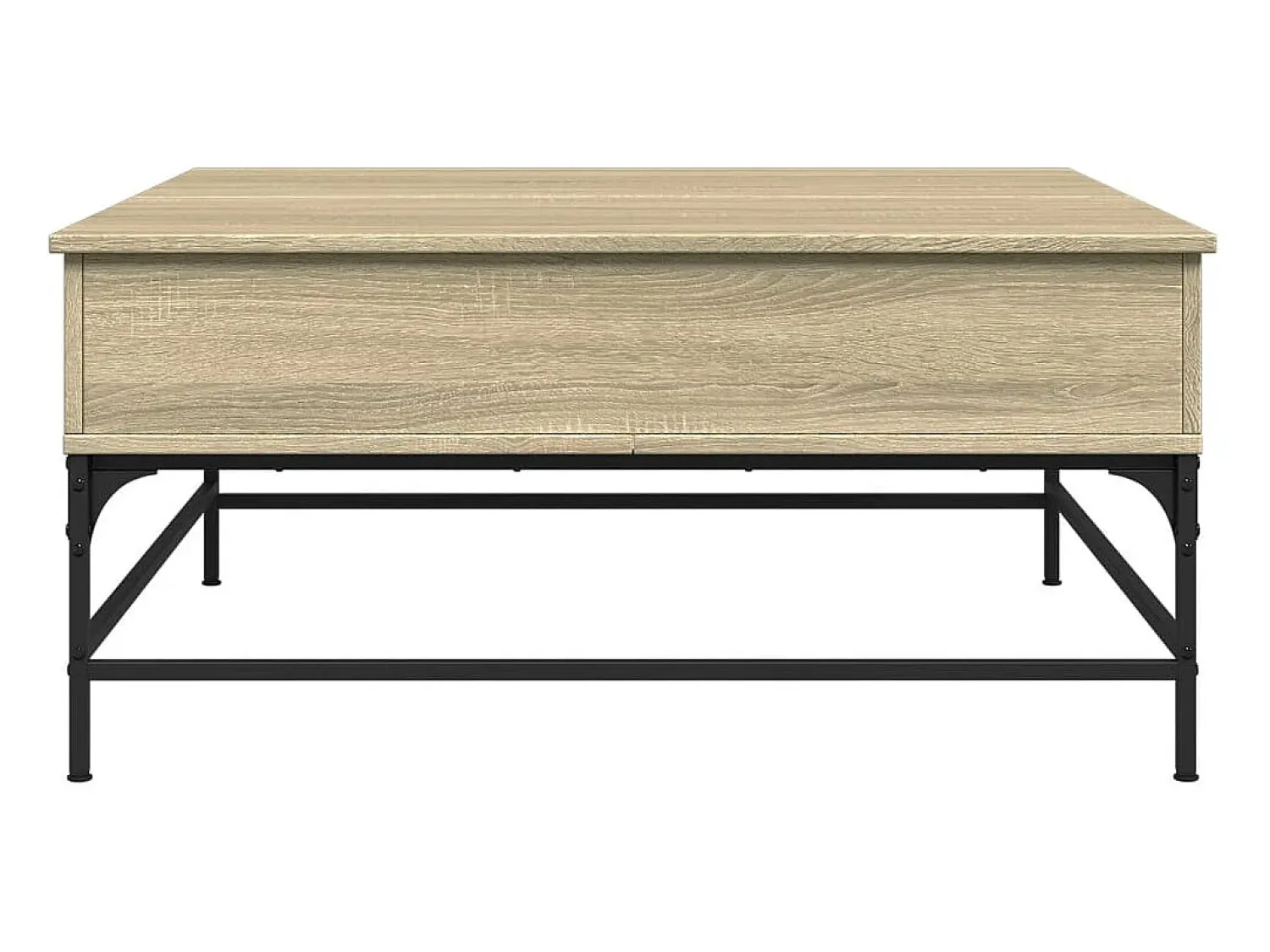 Mesa De Centro| Mesa de centro | Mesa de apoio 95x95x45 cm deriv. madeira/metal carvalho sonoma Bege