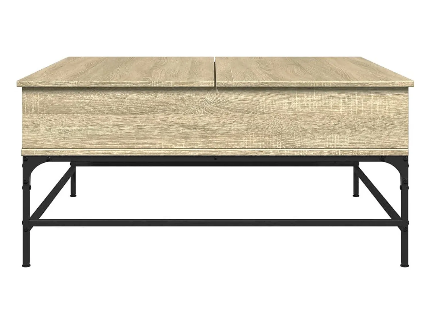 Mesa De Centro| Mesa de centro | Mesa de apoio 95x95x45 cm deriv. madeira/metal carvalho sonoma Bege