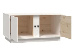 Mesa De Centro* Mesa de centro | Mesa de apoio 80x50x40 cm madeira de pinho maciça Branco