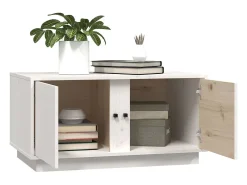 Mesa De Centro* Mesa de centro | Mesa de apoio 80x50x40 cm madeira de pinho maciça Branco