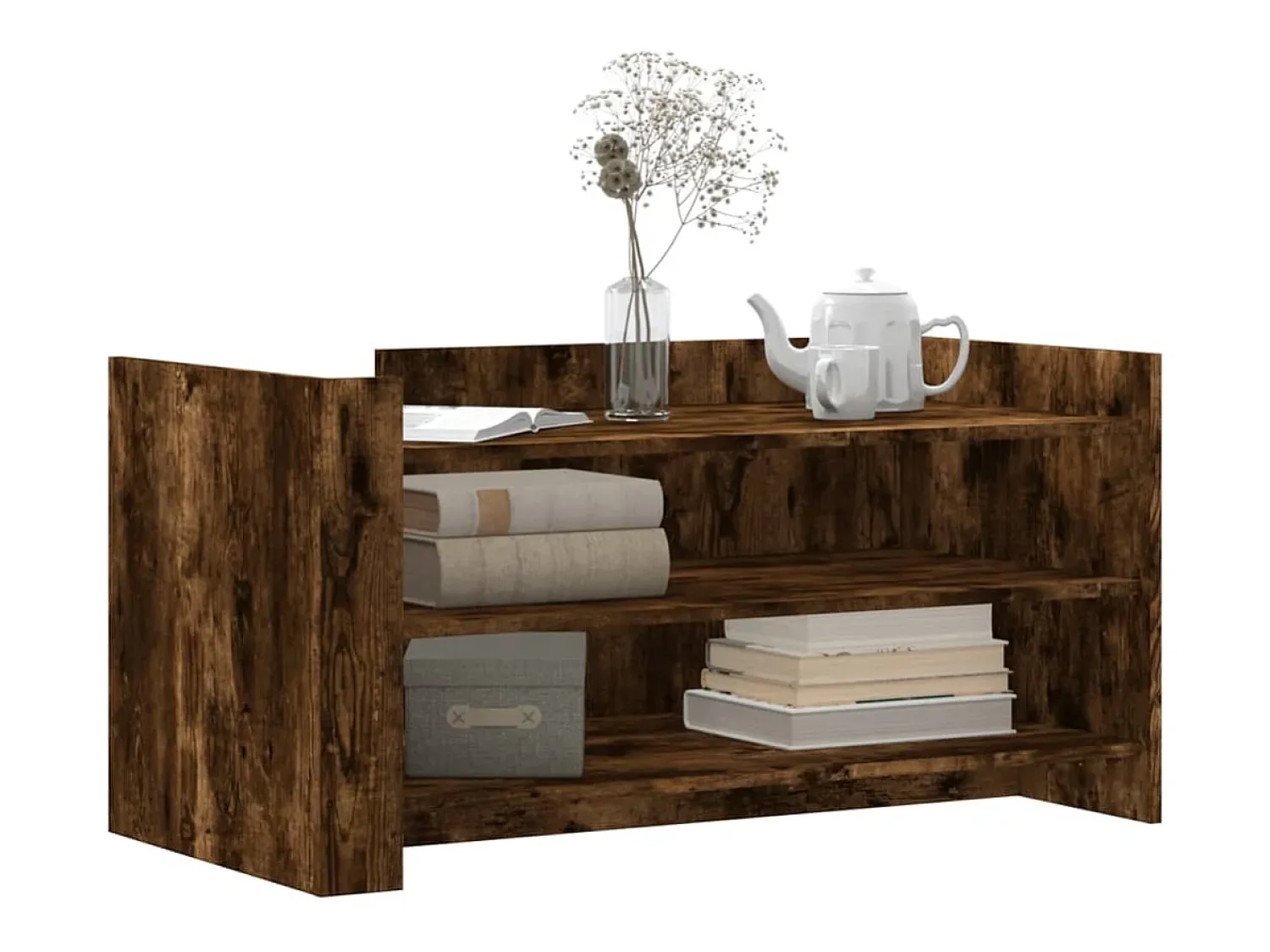 Sale Mesa de centro | Mesa de apoio 100x50x50cm derivados de madeira carvalho fumado Castanho