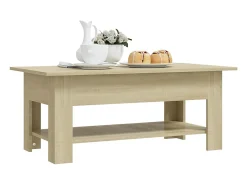 Mesa de centro | Mesa de apoio 102x55x42 cm madeira processada carvalho sonoma^ Mesa De Centro