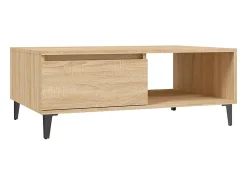 Mesa De Centro* Mesa de centro | Mesa de apoio 90x60x35 cm derivados de madeira carvalho sonoma Castanho