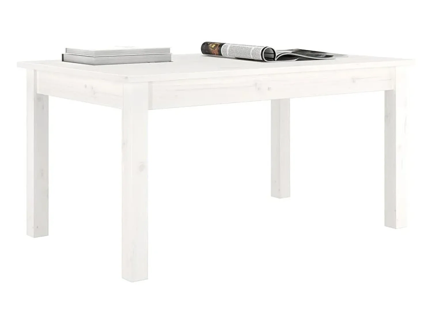 Online Mesa de centro | Mesa de apoio 80x50x40 cm madeira de pinho maciça Branco
