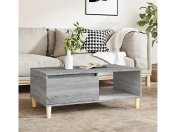 Mesa De Centro* Mesa de centro | Mesa de apoio 90x50x36.5 cm derivados madeira sonoma Cinzento
