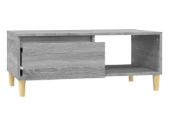 Mesa De Centro* Mesa de centro | Mesa de apoio 90x50x36.5 cm derivados madeira sonoma Cinzento