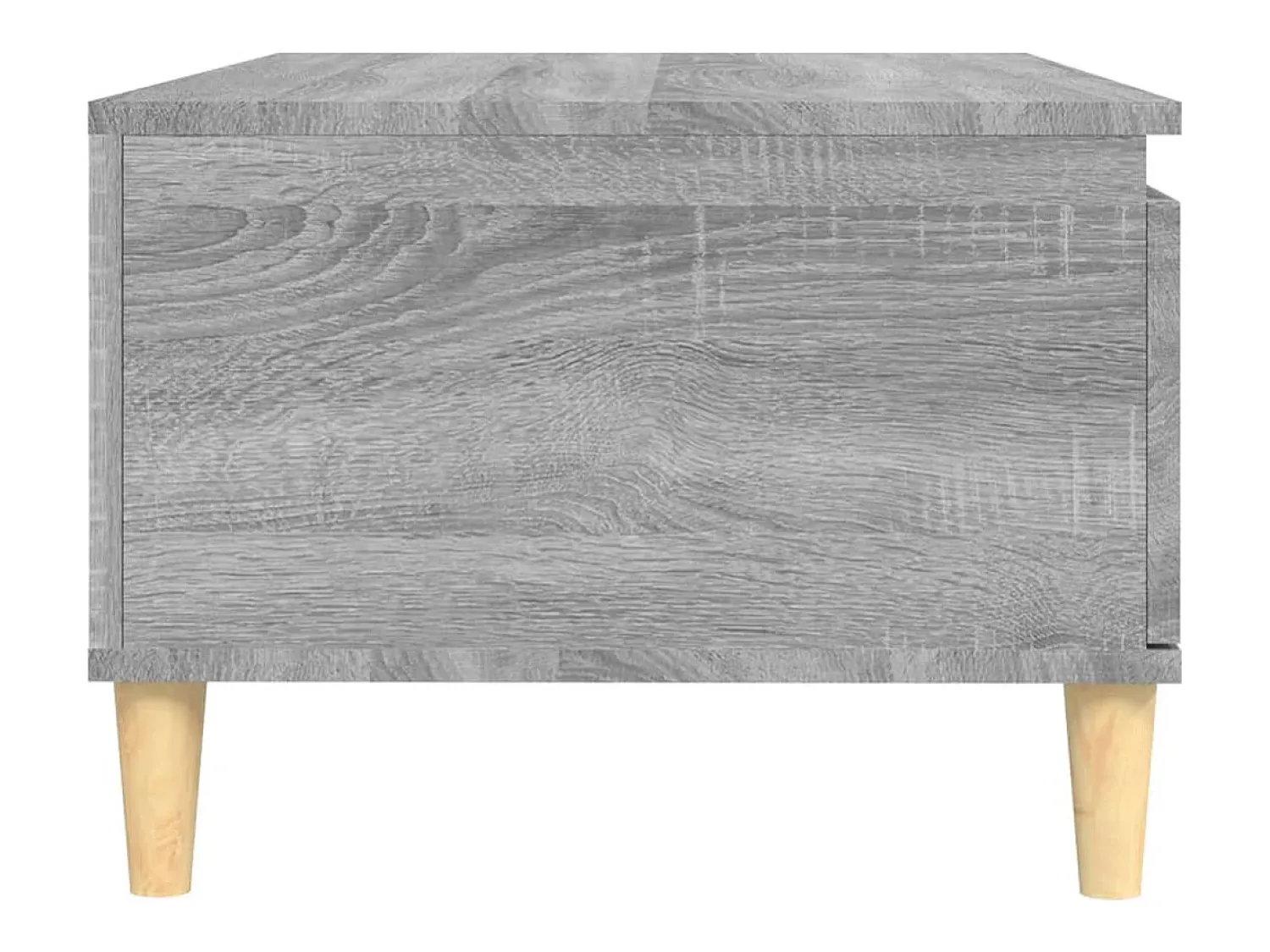 Mesa De Centro* Mesa de centro | Mesa de apoio 90x50x36.5 cm derivados madeira sonoma Cinzento