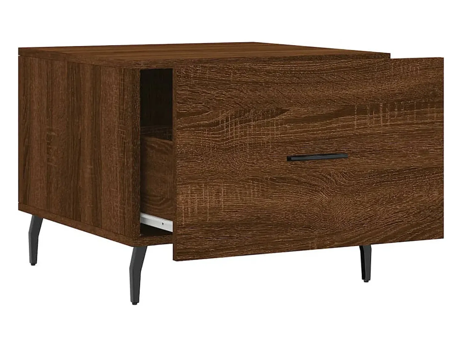 Mesa De Centro| Mesa de centro | Mesa de apoio 50x50x40 cm derivados madeira carvalho Castanho