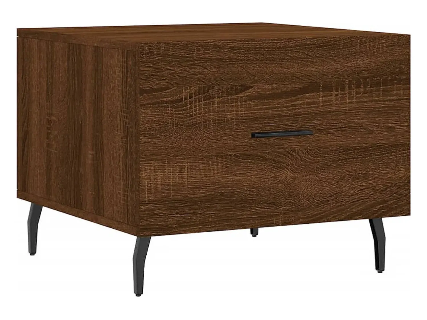 Mesa De Centro| Mesa de centro | Mesa de apoio 50x50x40 cm derivados madeira carvalho Castanho