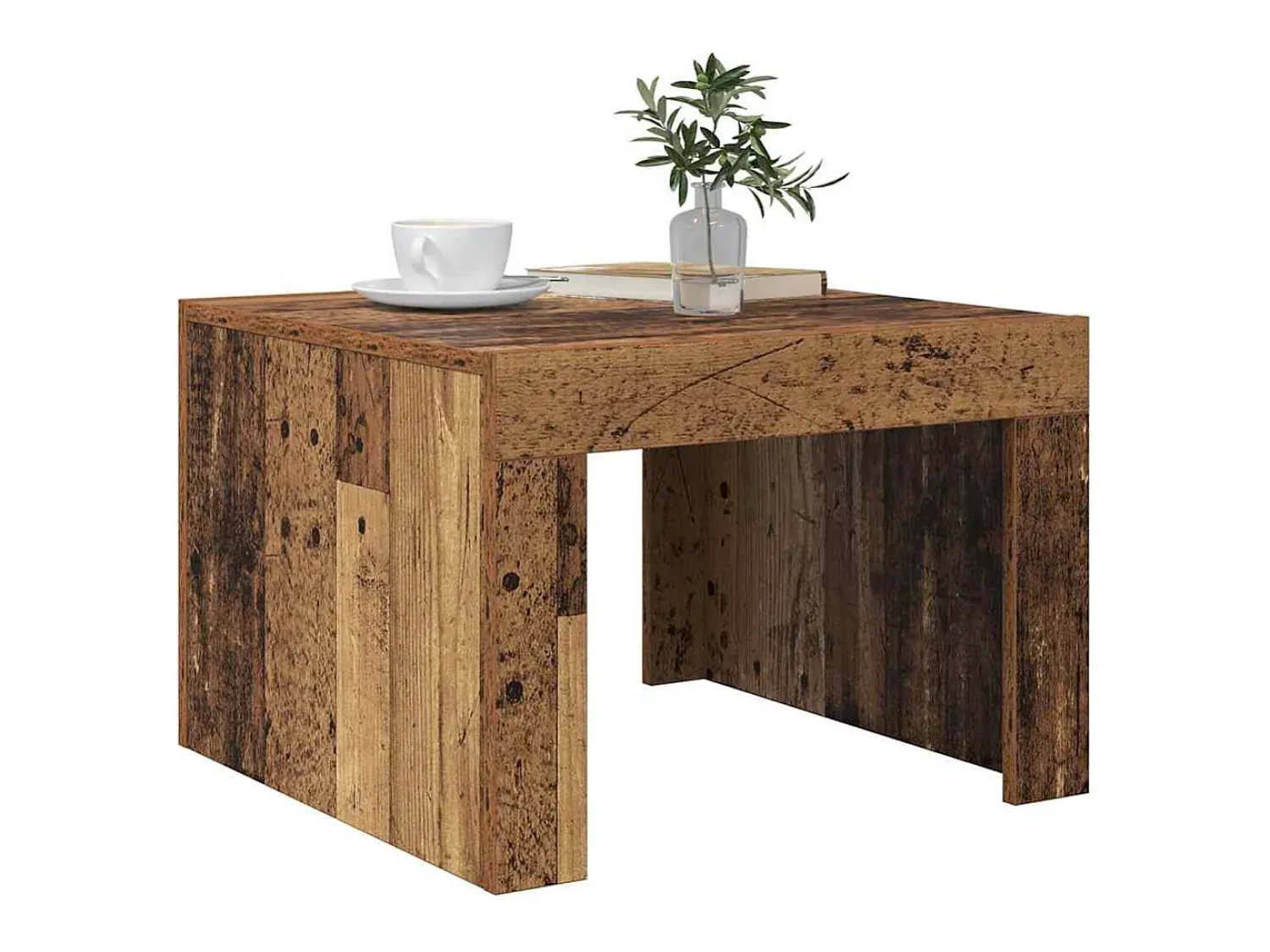New Mesa de centro | Mesa de apoio Madeira antiga Madeira processada Castanho