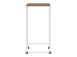Outlet Mesa de centro | Mesa de apoio c/ rodas 40x30x63.5cm derivados de madeira branca Branco