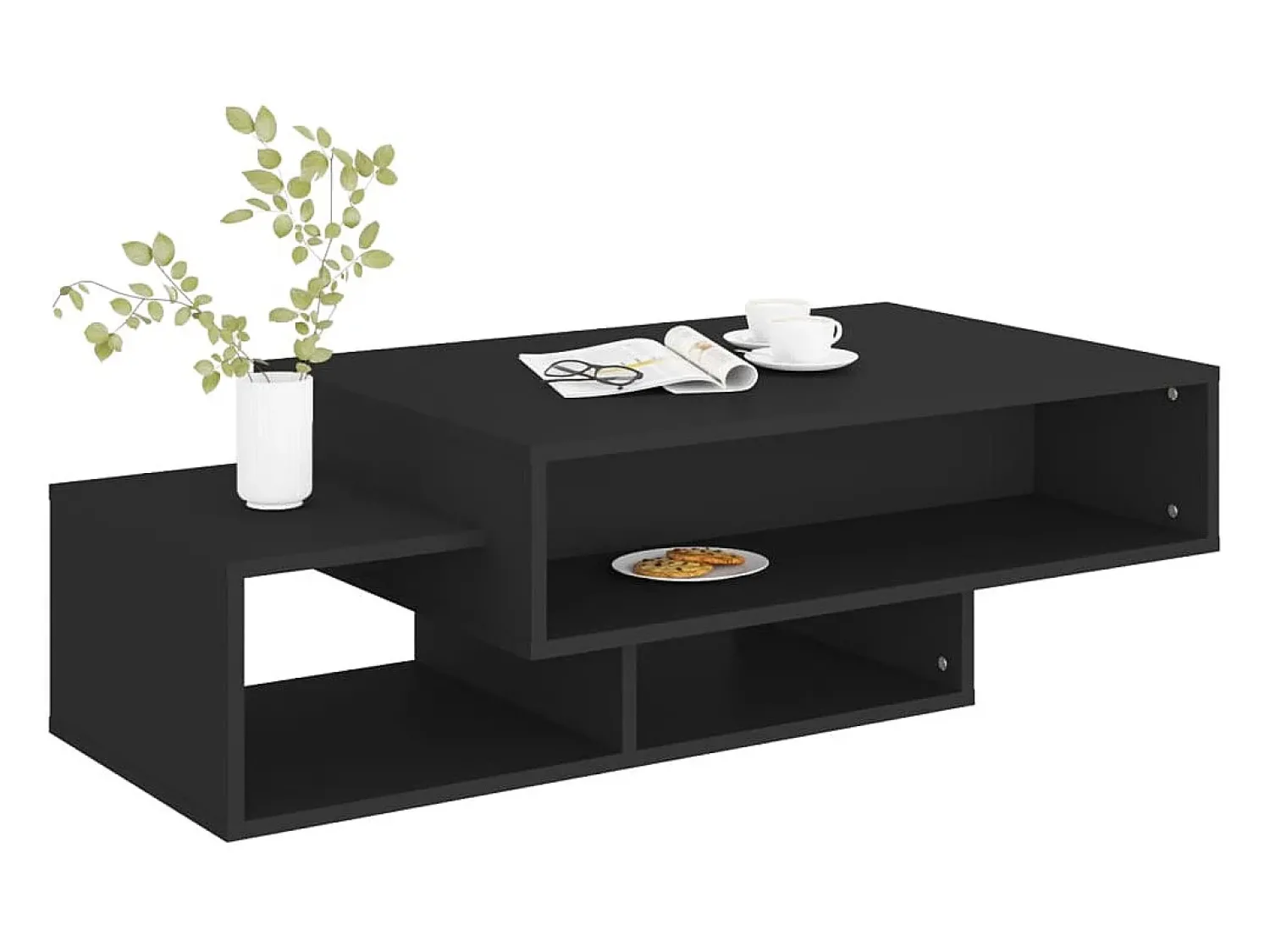 Mesa de centro | Mesa de apoio 105x55x32 cm derivados de madeira^ Mesa De Centro