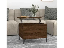 Mesa de centro | Mesa de apoio 60x44.5x45 cm derivados madeira carvalho^ Mesa De Centro