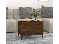 Mesa de centro | Mesa de apoio 60x44.5x45 cm derivados madeira carvalho^ Mesa De Centro