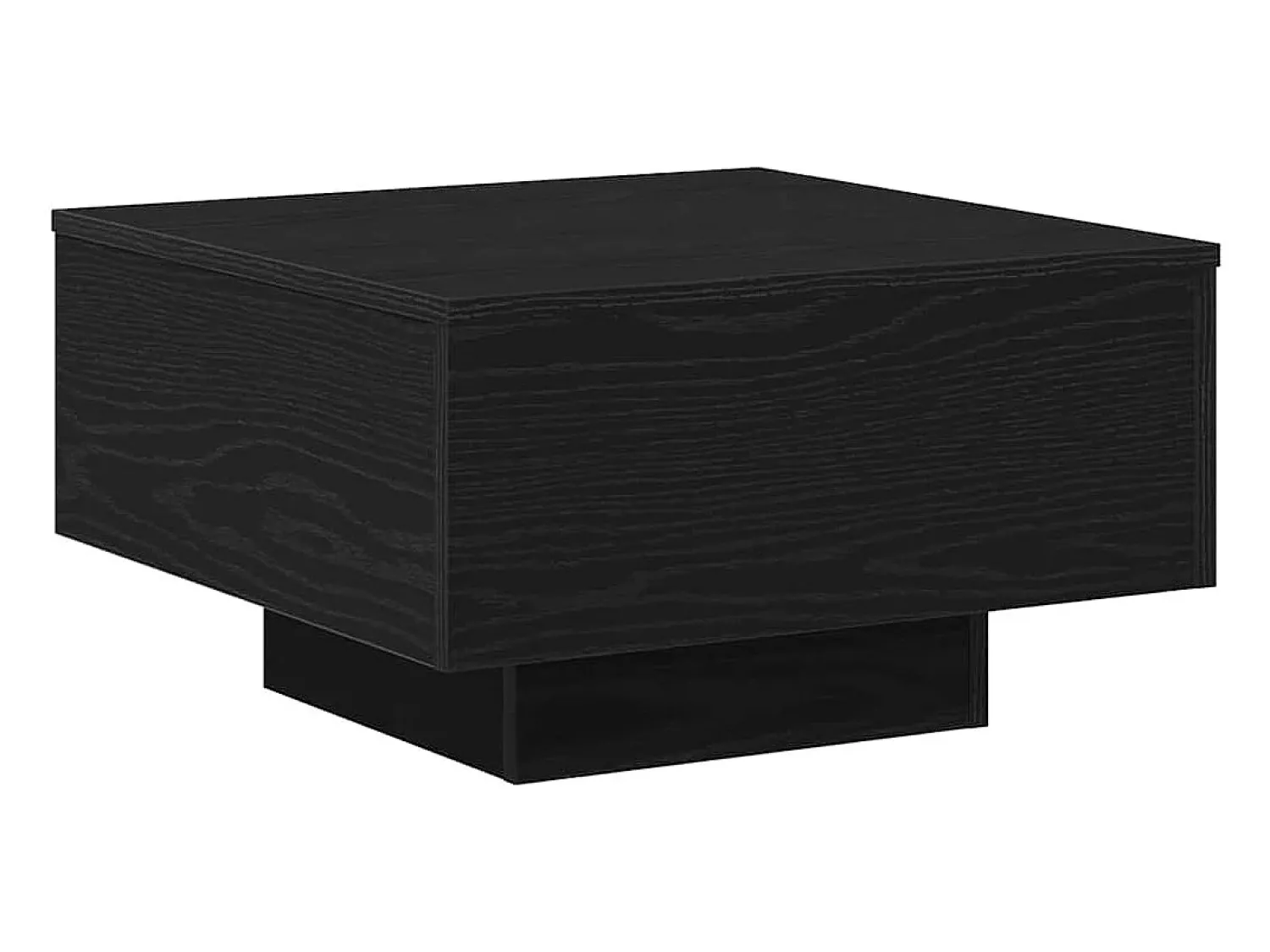 New Mesa de centro | Mesa de apoio Carvalho 55x55x31 cm Preto