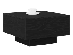 New Mesa de centro | Mesa de apoio Carvalho 55x55x31 cm Preto