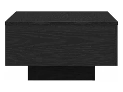 New Mesa de centro | Mesa de apoio Carvalho 55x55x31 cm Preto