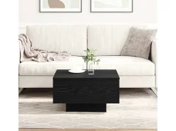 New Mesa de centro | Mesa de apoio Carvalho 55x55x31 cm Preto