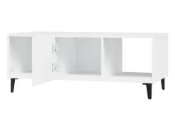Mesa De Centro| Mesa de centro | Mesa de apoio 102x50x40 cm madeira processada Branco