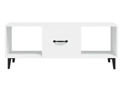 Mesa De Centro| Mesa de centro | Mesa de apoio 102x50x40 cm madeira processada Branco