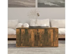 Mesa de centro | Mesa de apoio 80x50x36 cm derivados madeira carvalho fumado^ Mesa De Centro