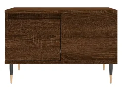 Mesa De Centro| Mesa de centro | Mesa de apoio 55x55x36.5cm derivados madeira carvalho Castanho