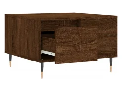 Mesa De Centro| Mesa de centro | Mesa de apoio 55x55x36.5cm derivados madeira carvalho Castanho