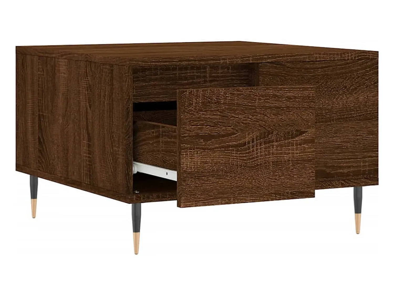 Mesa De Centro| Mesa de centro | Mesa de apoio 55x55x36.5cm derivados madeira carvalho Castanho