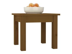 Mesa de centro | Mesa de apoio 35x35x30 cm pinho maciço mel Castanho