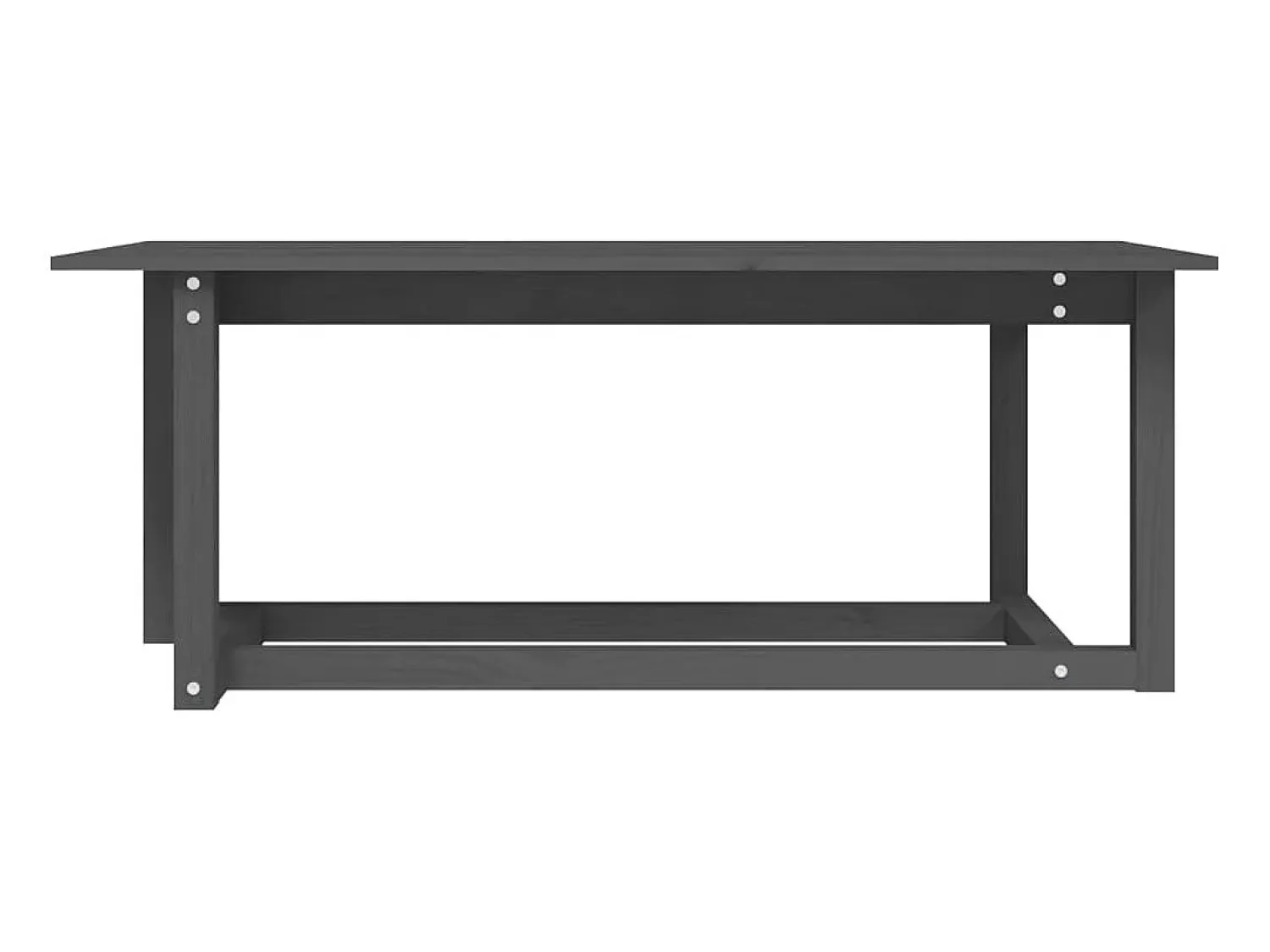 Mesa De Centro| Mesa de centro | Mesa de apoio 110x55x45 cm madeira de pinho maciça Cinzento