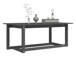 Mesa De Centro| Mesa de centro | Mesa de apoio 110x55x45 cm madeira de pinho maciça Cinzento