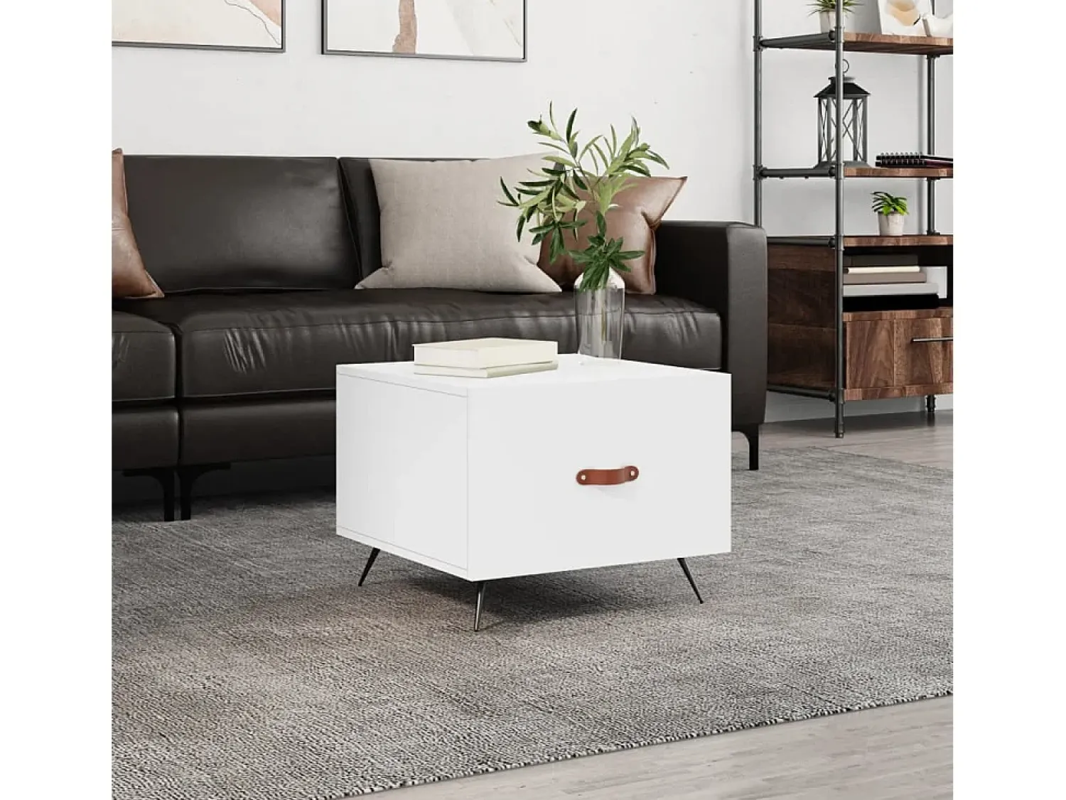 Sale Mesa de centro | Mesa de apoio 50x50x40 cm derivados de madeira Branco