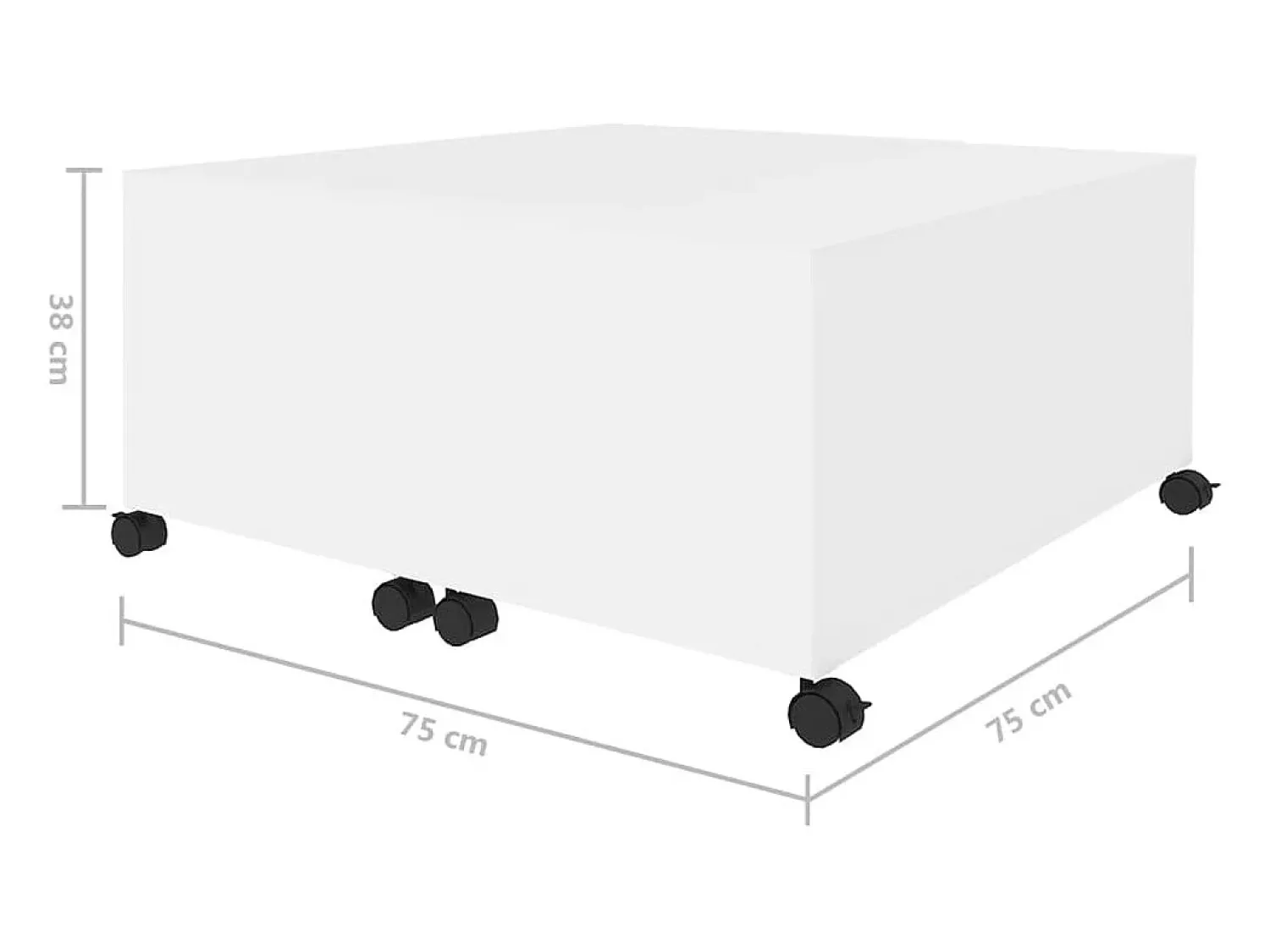 Mesa De Centro| Mesa de centro | Mesa de apoio 75x75x38 cm contraplacado Branco