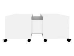 Mesa De Centro| Mesa de centro | Mesa de apoio 75x75x38 cm contraplacado Branco