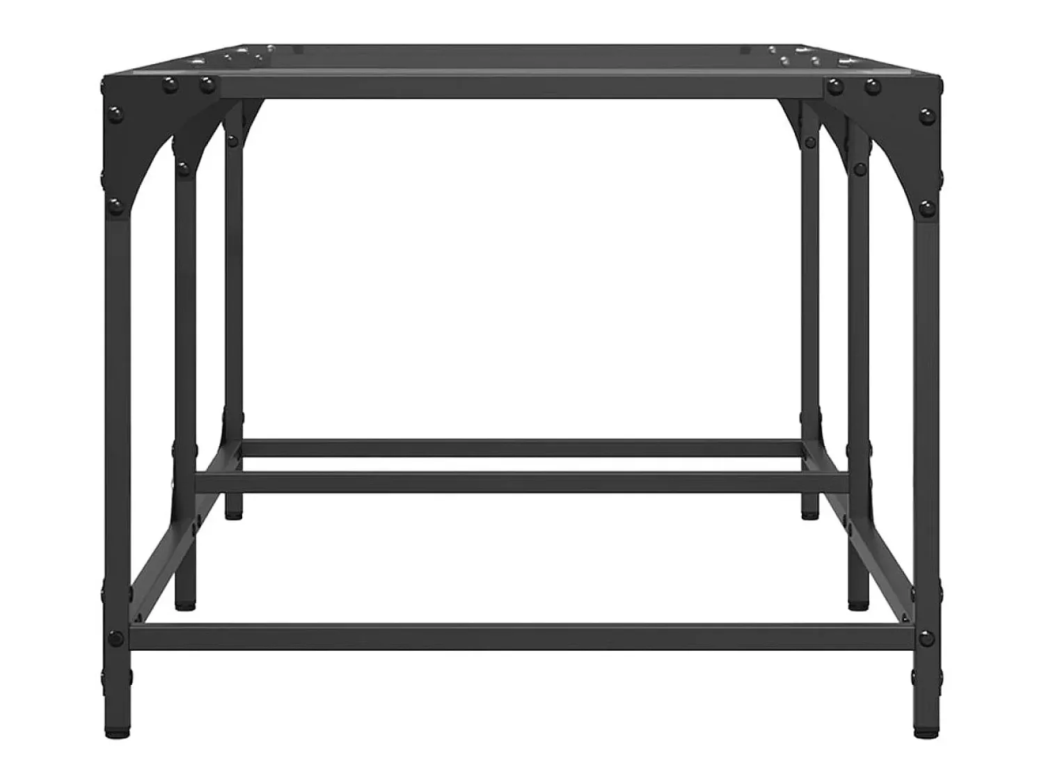 Mesa de centro | Mesa de apoio c/ topo em vidro 98.5x50x40 cm aço^ Mesa De Centro