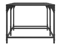 Mesa de centro | Mesa de apoio c/ topo em vidro 98.5x50x40 cm aço^ Mesa De Centro