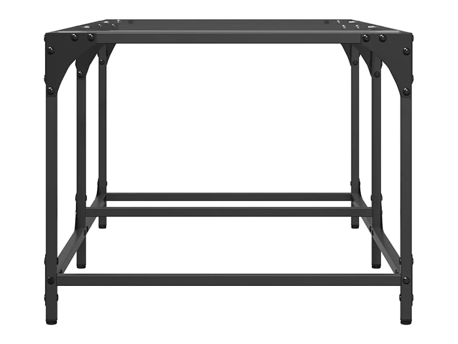 Mesa de centro | Mesa de apoio c/ topo em vidro 98.5x50x40 cm aço^ Mesa De Centro
