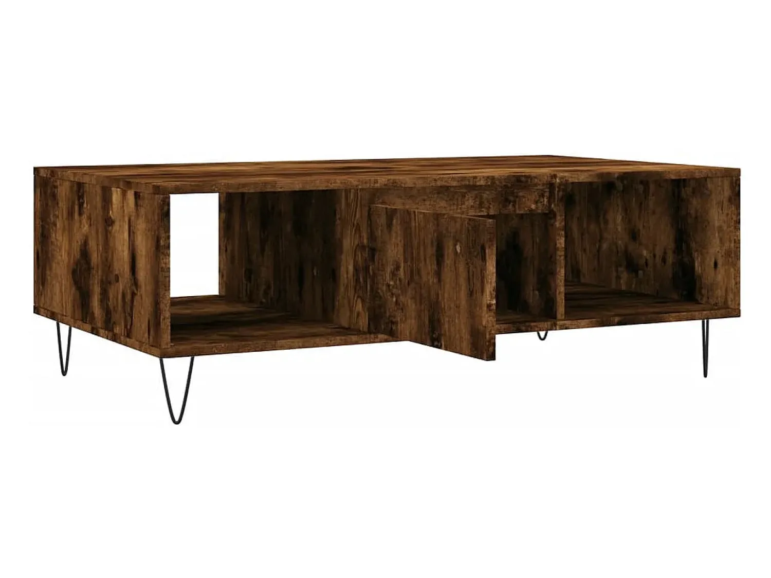 Mesa De Centro* Mesa de centro | Mesa de apoio 104x60x35cm derivados de madeira carvalho fumado Castanho