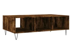 Mesa De Centro* Mesa de centro | Mesa de apoio 104x60x35cm derivados de madeira carvalho fumado Castanho