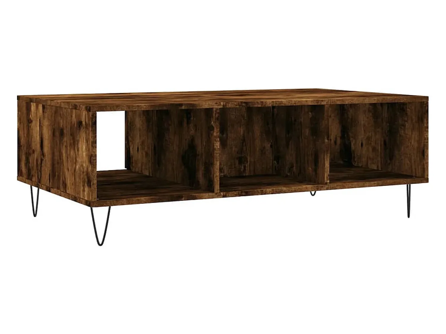 Mesa De Centro* Mesa de centro | Mesa de apoio 104x60x35cm derivados de madeira carvalho fumado Castanho