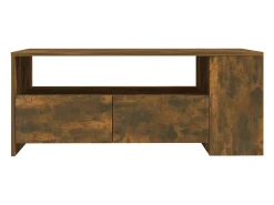 Mesa De Centro* Mesa de centro | Mesa de apoio 102x55x42 cm madeira processada carvalho fumado Castanho