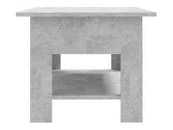 Mesa De Centro| Mesa de centro | Mesa de apoio 102x55x42 cm madeira processada cinza cimento Cinzento