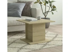 Online Mesa de centro | Mesa de apoio 55.5x55.5x40cm derivados madeira carvalho sonoma Bege