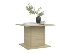 Online Mesa de centro | Mesa de apoio 55.5x55.5x40cm derivados madeira carvalho sonoma Bege