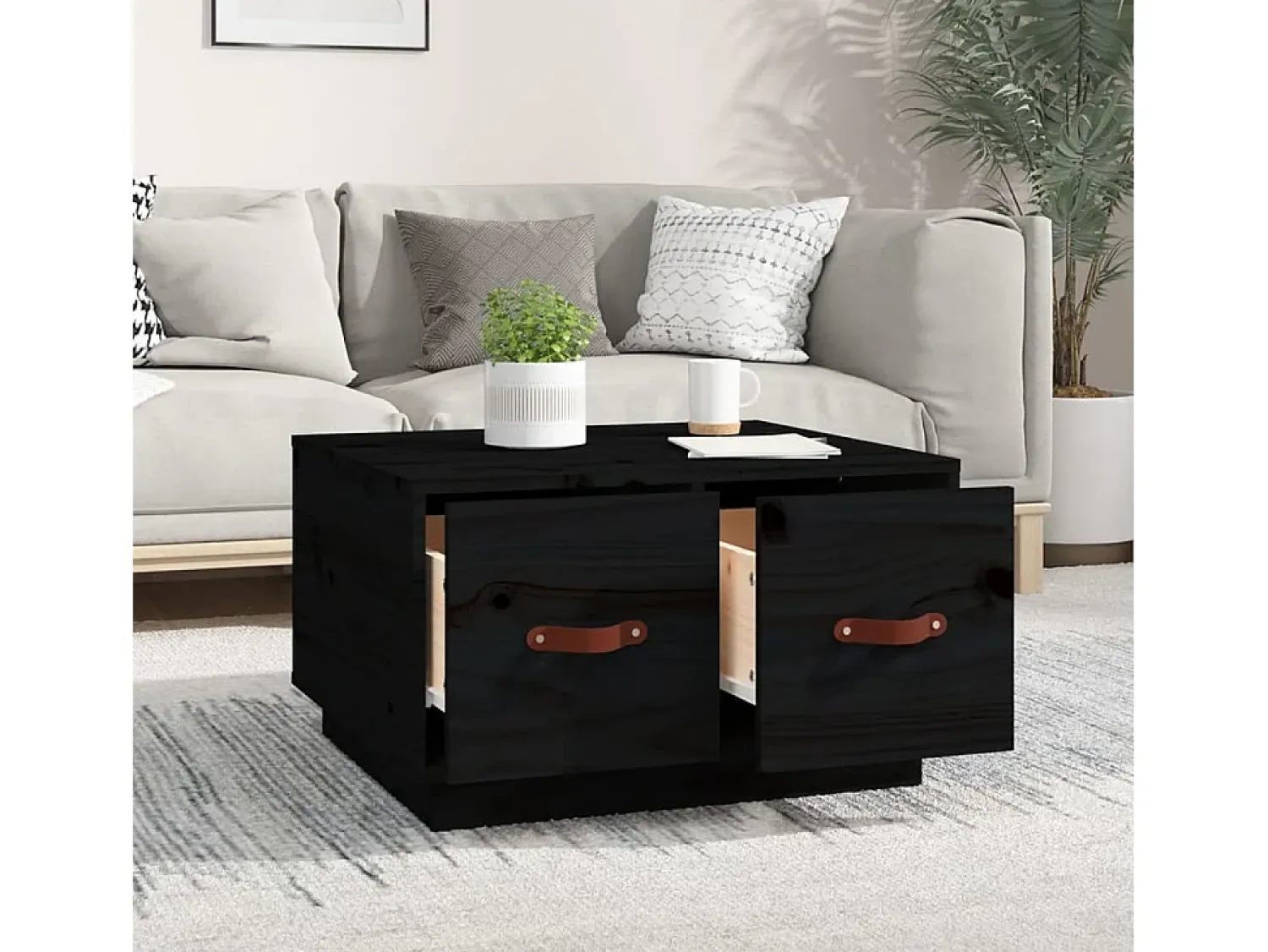 Mesa de centro | Mesa de apoio 60x53x35 cm madeira de pinho maciça^ Mesa De Centro