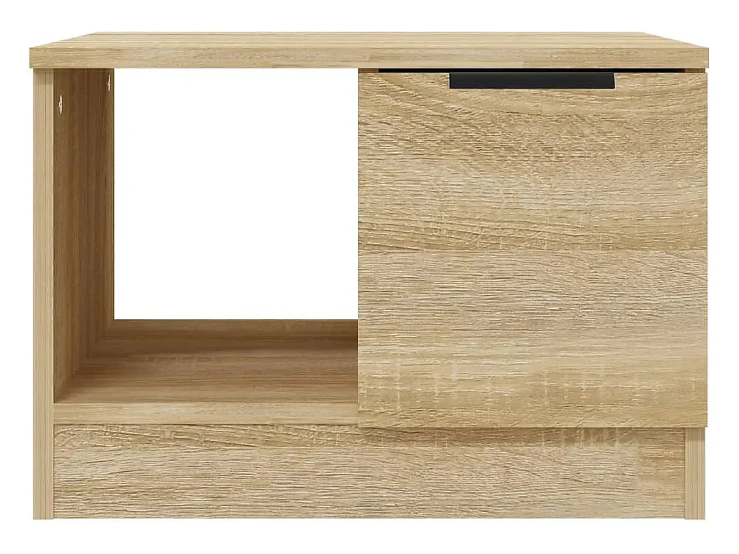Mesa de centro | Mesa de apoio 50x50x36 madeira processada carvalho sonoma Castanho